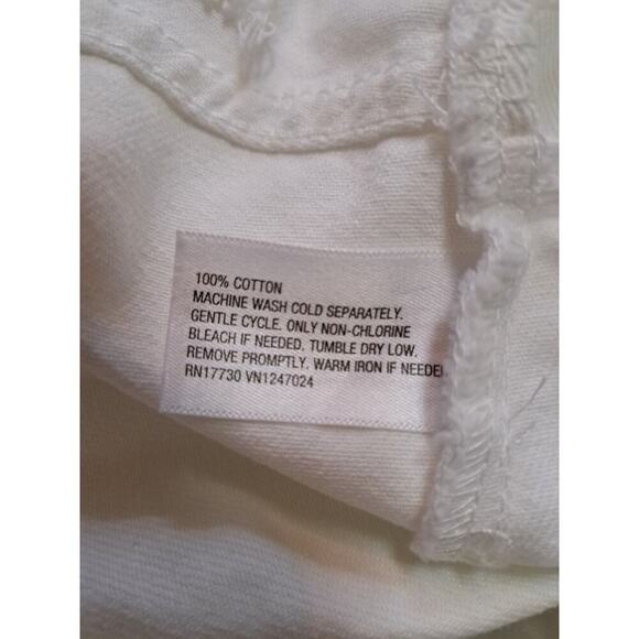 Womens FUTURE COLLECTIVE 8 Alani Noelle White Denim Jeans Waist Cutout Straight - Picture 9 of 9